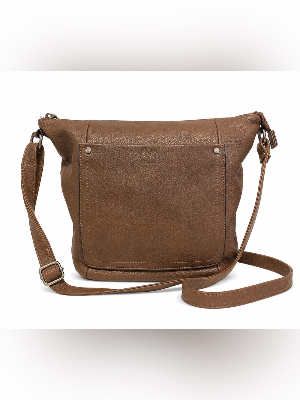 Roots Genuine Brown Leather Crossbody Bag
